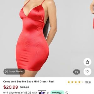 Red fashion nova bodycon dress